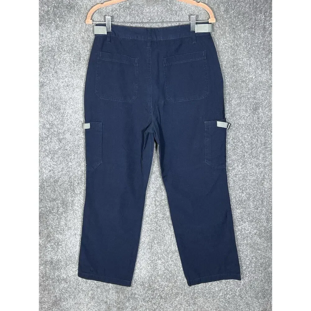 Vintage Genuine Sonoma Cargo Tactical Pants Boys Size 32H Husky Blue Pockets NWT